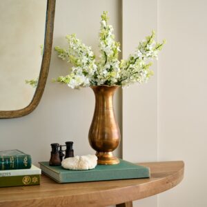 Anna Antiqued Solid Brass Vase