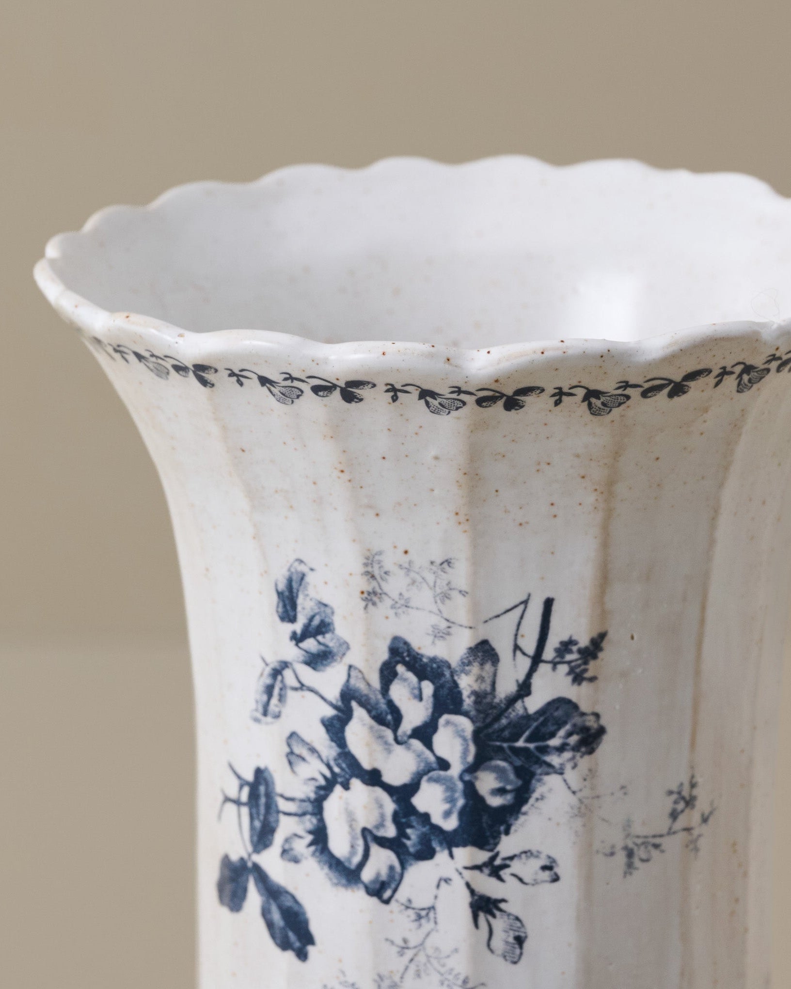 Heirloom Garden Navy Floral Footed Vase - Image 2