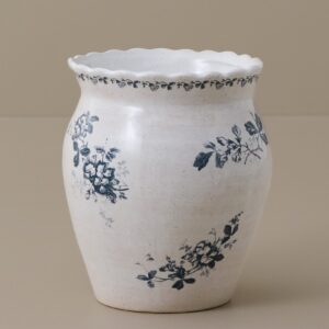 Heirloom Garden Navy Floral Vase