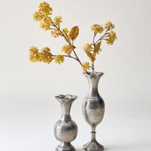Gwendolyn Pewter Etched Vase
